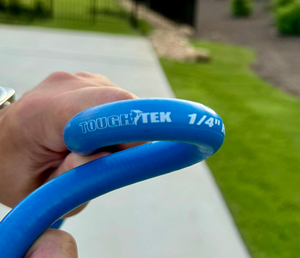 ToughTek 1/4" Pressure Washer Hose 3000PSI, Non Marking, M22 Connectors (Hot/ Cold Water)
