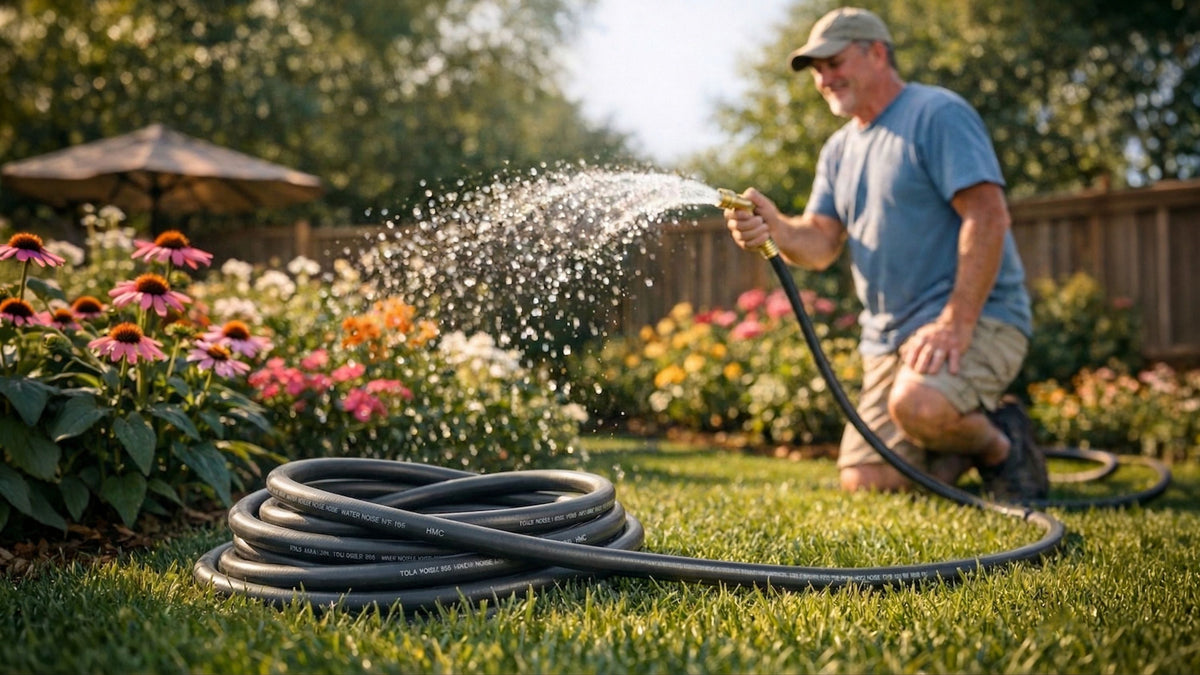 Impulse 5/8" x 100' Heavy-Duty Rubber Water Hose
