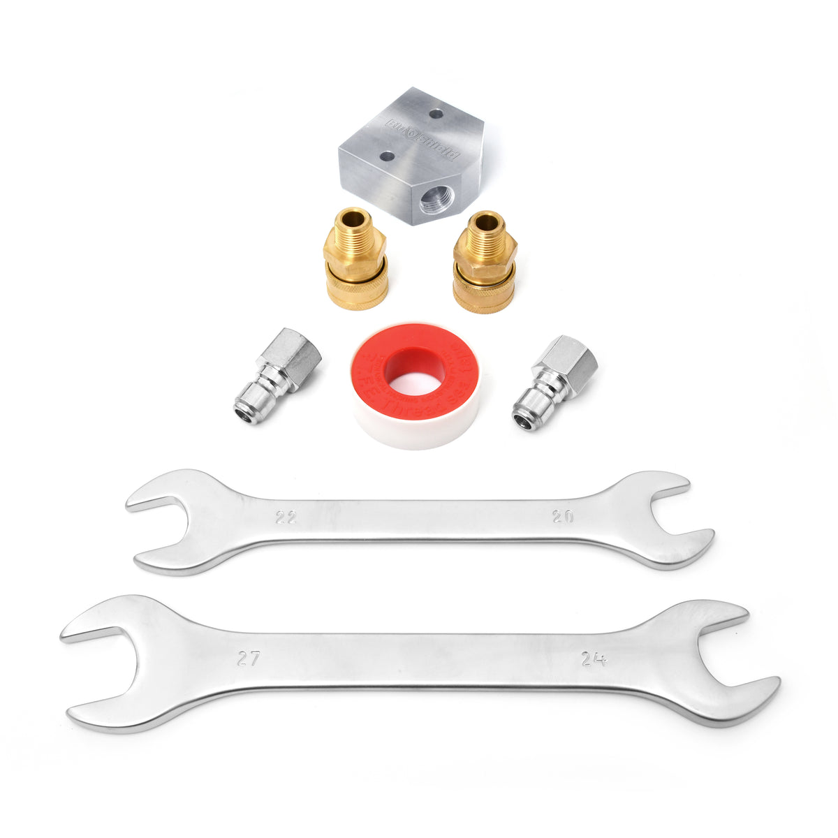 BluShield Union Block 3800 – Kit de connexion haute pression NPT 3/8" durable | 6 000 PSI | Tuyau ToughTek inclus