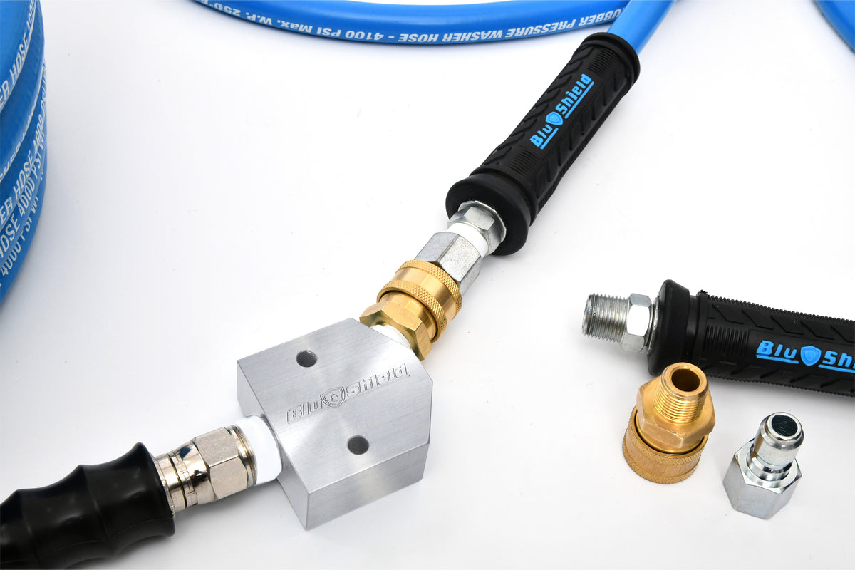 Blu Shield U-BLoX 3812 – High-Pressure 3/8” & 1/2” NPT Connection Kit | 6,000 PSI | ToughTek Hose