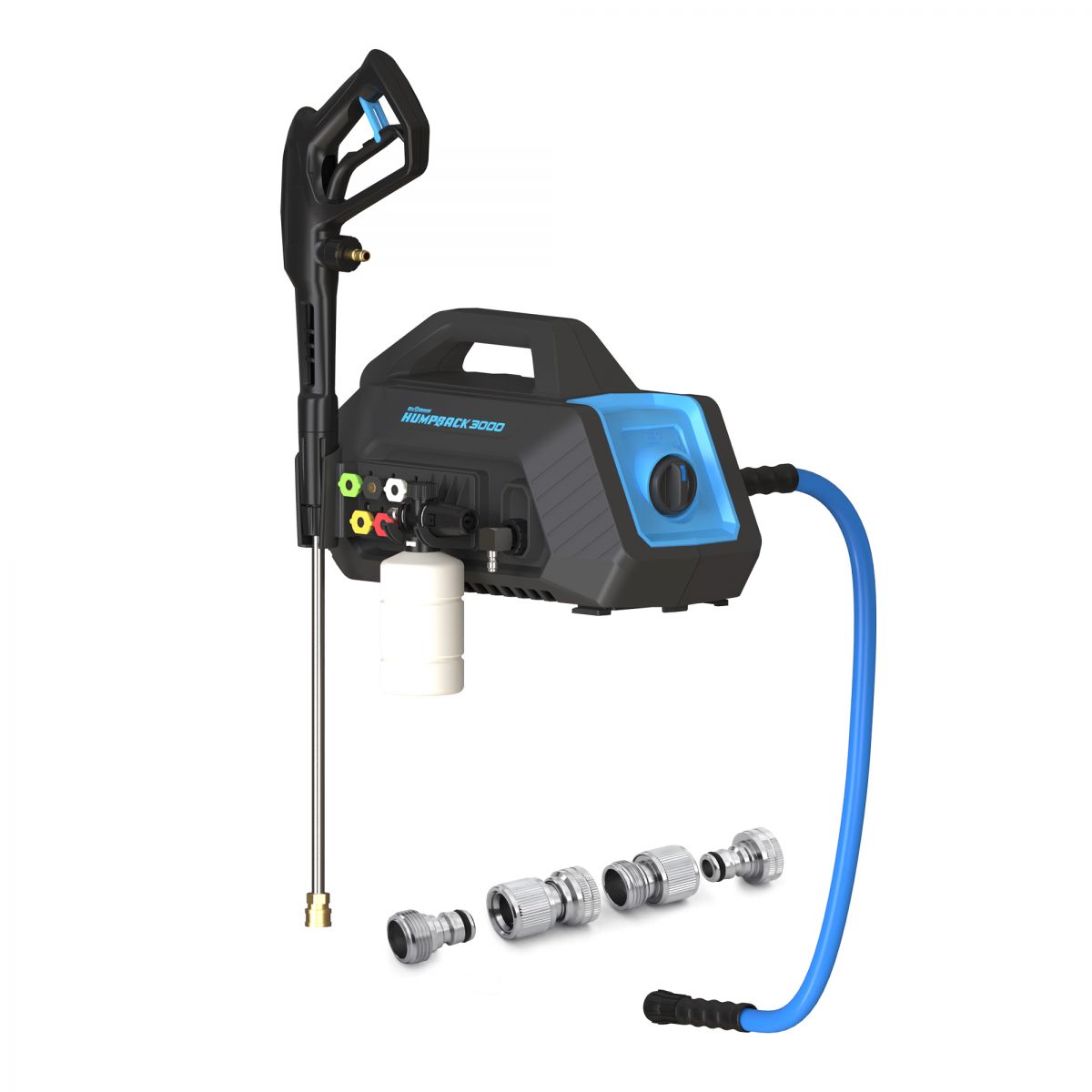 Blu Shield Humpback 3000 PSI High Pressure Washer Motor with Accessories + 15' Inlet Hose