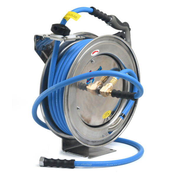 Stainless Steel Water Hose Reel 1/2" x 50'