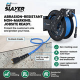 Blu Shield The Slayer Hybrid Pressure Washing Hose Reel 1/4" X 100'-Blue