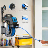 Blu Shield HumpBack 3000PSI All-in-One Electric Pressure Washer System, Auto-Retractable Hose Reel, Industrial Pump, Wall or Floor Mount