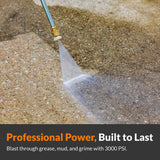 Blu Shield HumpBack 3000PSI All-in-One Electric Pressure Washer System, Auto-Retractable Hose Reel, Industrial Pump, Wall or Floor Mount