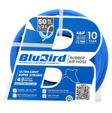 BluBird Rubber Air Hose 1/2 in. Heavy Duty 300 PSI Male NPT Polyester Woven Lightest Strongest Flexible