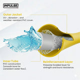 AG-Lite Hybrid Water Hose 3/4" X 15'-Yellow-Hiviz
