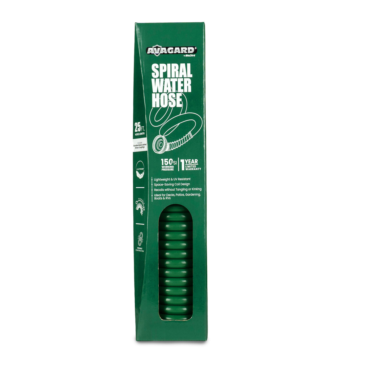 Avagard Recoil Water Hose 3/8" X 50' Green