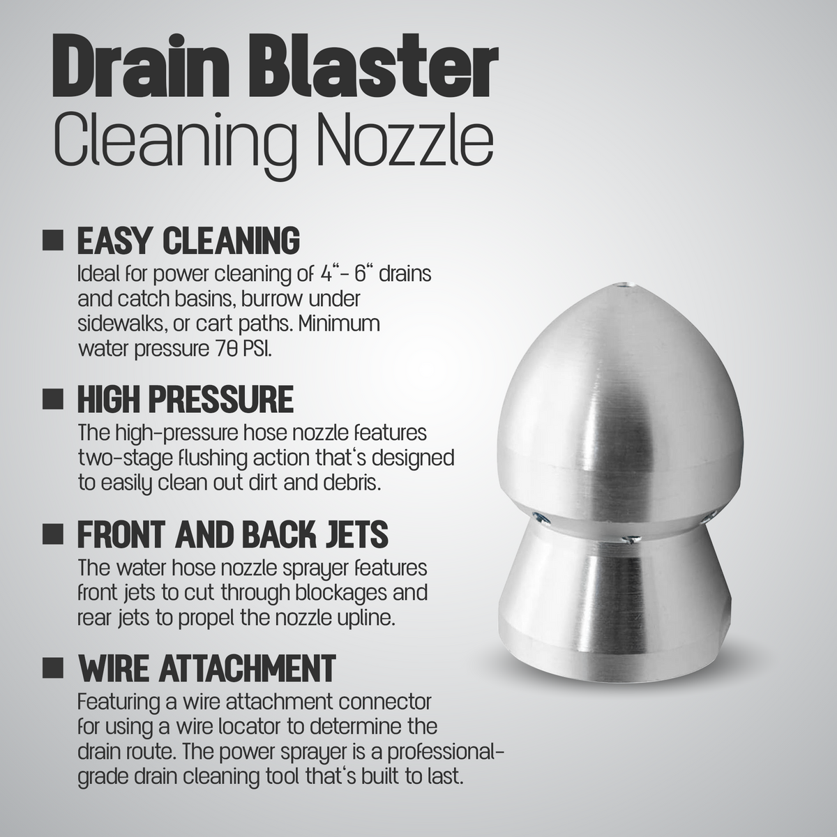 Drain Blaster Cleaner Nozzle