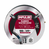 Impulse 5/8" x 100' Heavy-Duty Rubber Water Hose