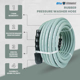 Blu Shield Rubber Pressure Washer Hose Assembly 1/4" w/ M22 Fittings Non Marking (3000:12000 PSI)