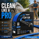 Blu Shield The Slayer Hybrid Pressure Washing Hose 1/4" X 25'-Blue