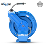 Blu Shield Rubber Pressure Washing Hose Reel 3/8" X 50(Dual Arm) with 6' Lead-in-Hose - All in One