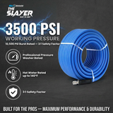 Blu Shield The Slayer Hybrid Pressure Washing Hose 1/2" X 100'-Blue