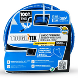 ToughTek 1/4" Pressure Washer Hose 3000PSI, Non Marking, M22 Connectors (Hot/ Cold Water)