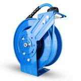 Blu Shield ToughTek 1/4" x 35' Pressure Washer Hose Reel – Heavy-Duty Single Arm Steel, 3100 PSI Rubber Hose, 6' Lead-In, Non-Marking