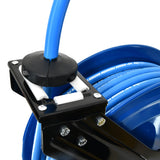 Dévidoir de tuyau de nettoyeur haute pression en caoutchouc BluShield Tough Tek de 3/8 po (double bras) avec tuyau d'alimentation de 6 pieds