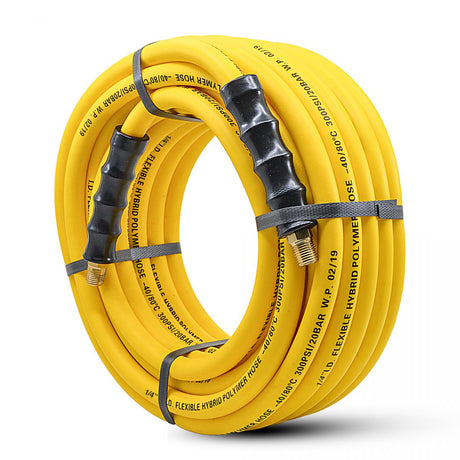 Avagard Hybrid Air Hose Assembly 1/4" Male-NPT, 300 PSI, Rubber/PVC Polymer