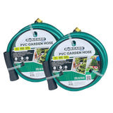 Tuyau d'arrosage PVC Avagard 5/8" X 15', raccords GHT mâle et femelle 3/4". Pression d'éclatement 500 PSI. Comprend une rondelle supplémentaire et un réducteur de pliage. Lot de 2.