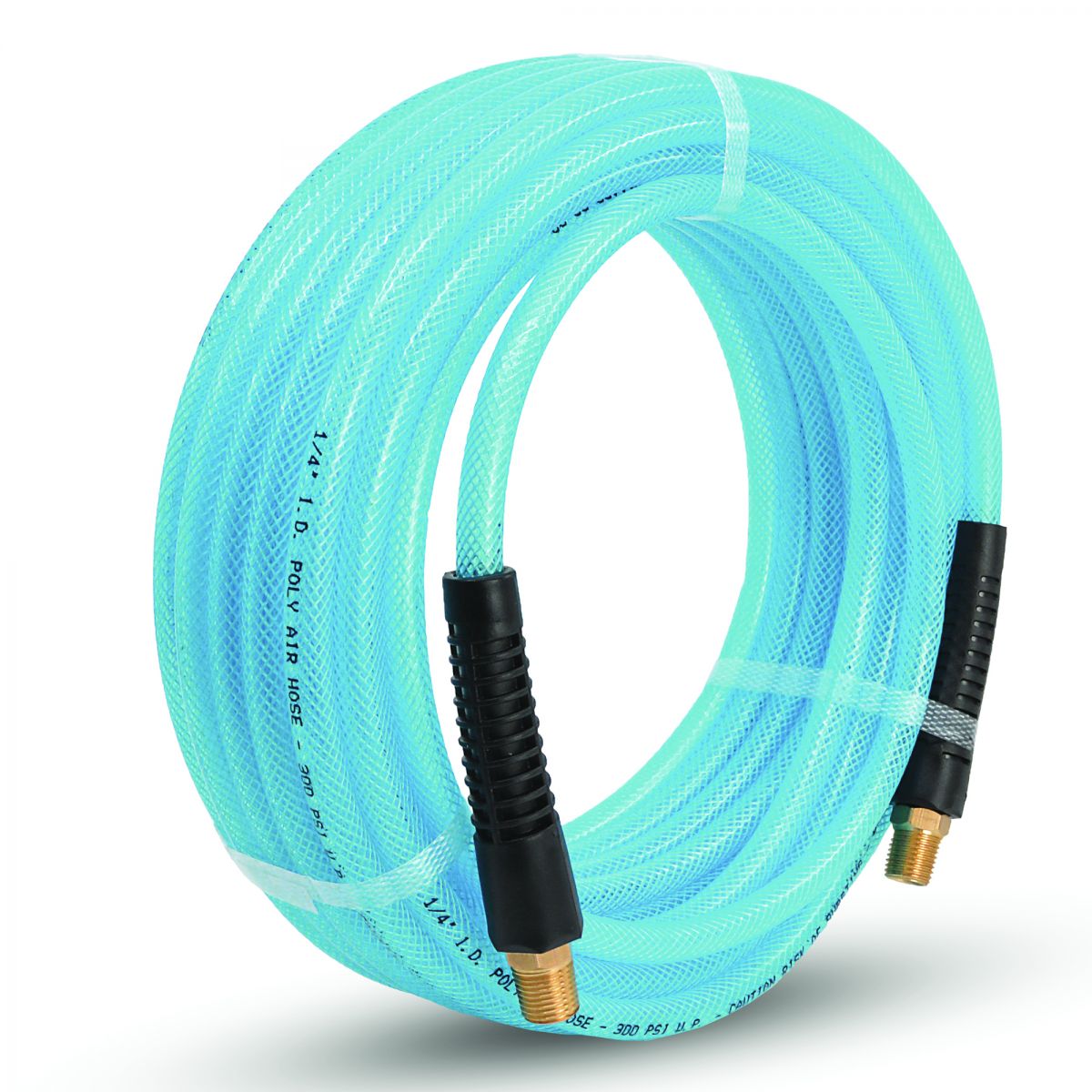 BluBird 3/8” x 50’ Poly Air Hose with Fast FiX™ Field Repairable Fitting & Quick Connect Coupler