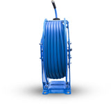 AG-Lite 3/4 inch Water Hose Reel 12-Point Ratchet Lock 65ft Rubber Hose Heavy Duty