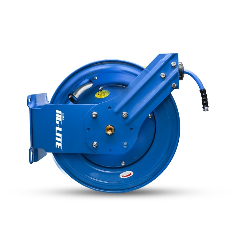 AG-Lite Water Hose Reel Close-up Ratchet Locking Mechanism and Non-Snag Rollers