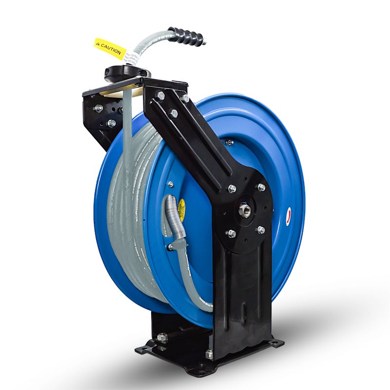 Blu Shield 3/8 x 100 sinlge wire pressure washer hose reel Heavy Duty Dual Arm