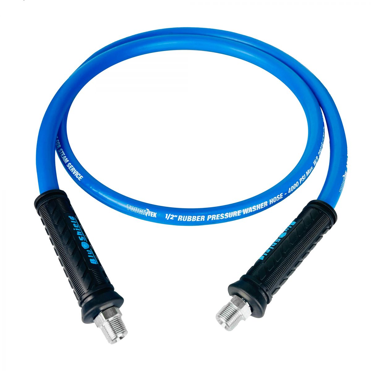 Blu Shield Tough Tek Rubber Pressure Washer Jumper Hose 1/2" X 6' (4000:16000 PSI) 2 Pack