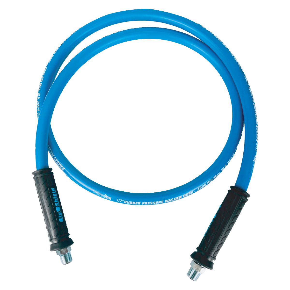 Blu Shield Tough Tek Rubber Pressure Washing Hose 1/2" X 6'- (4000:16000 PSI)