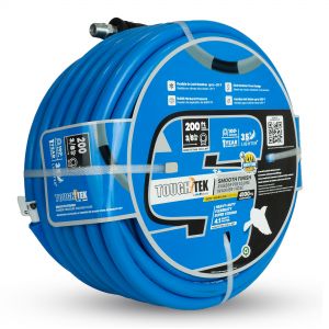 ToughTek 3/8" Aramid Braided Pressure Washer Hose 4100PSI, Non Marking, MNPT Fixed + Swivel (Hot/ Cold Water)