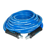 ToughTek 3/8" Aramid Braided Pressure Washer Hose 4100PSI, Non Marking, MNPT Fixed + Swivel (Hot/ Cold Water)