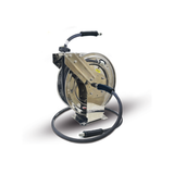 Blu Shield 3/8 inch Stainless Steel Retractable Pressure Washer Hose Reel 4100 PSI Aramid Braided Non-Marking
